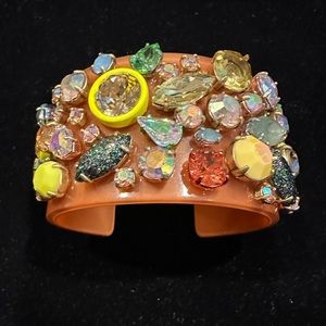 J Crew Brûlée Orange Cuff Bracelet in Excellent Condition
